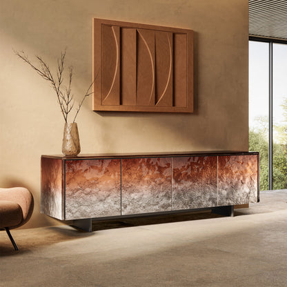 Sideboard in molten glass