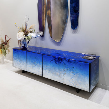 Sideboard in molten glass