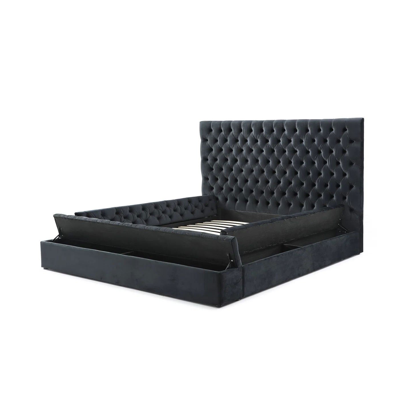 Upholstered Velvet Platform Bed
