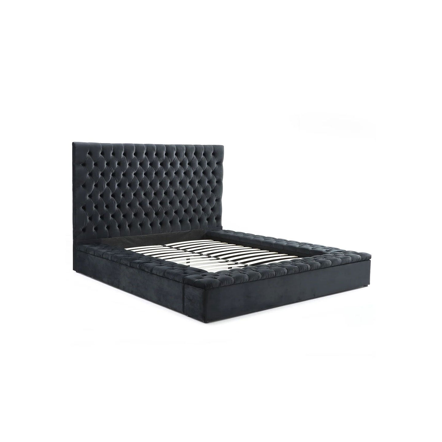 Upholstered Velvet Platform Bed