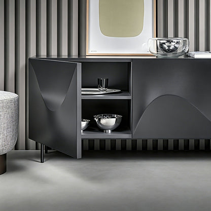 Wavy Front Sideboard | Modern Sculptural Storage Cabinet