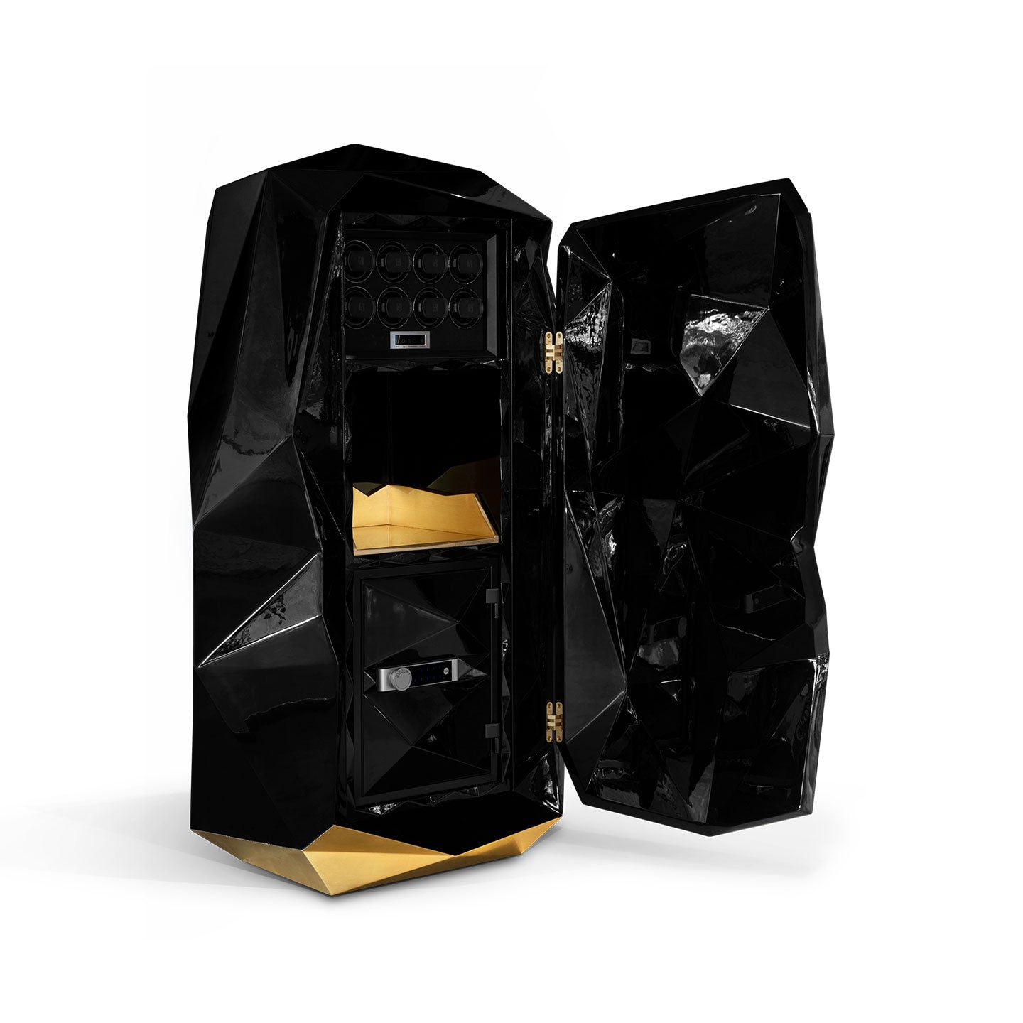Black diamond luxury safe high-security jewelry cabinet