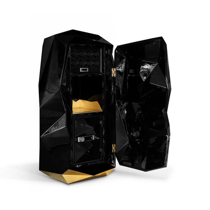 Black diamond luxury safe high-security jewelry cabinet