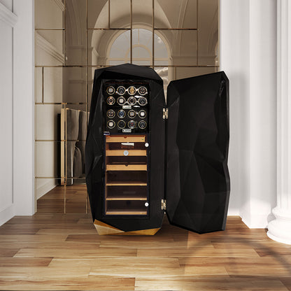 Black diamond luxury safe high-security jewelry cabinet