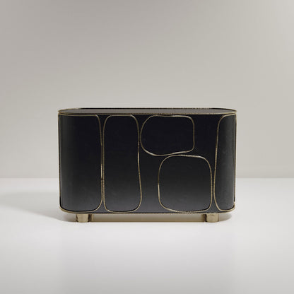 Parchment Buffet with Bronze-Patina Brass Details