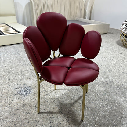 Petal Armchair | Luxury Artistic Cloud Dining Chair | Petal Backrest Designer Single Chair