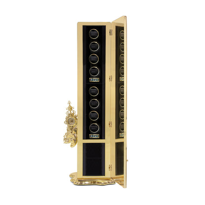 Luxury Gold Watch Winder Safe Cabinet with Auto Rotation