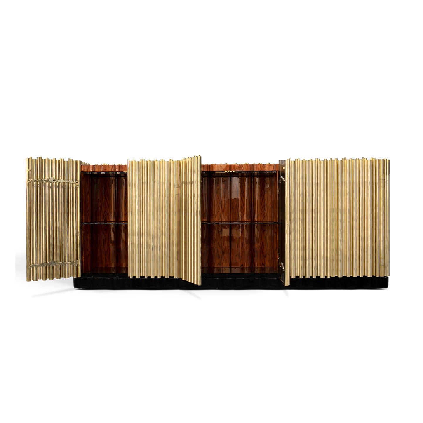 Gold-plated entryway cabinet, luxurious modern sideboard