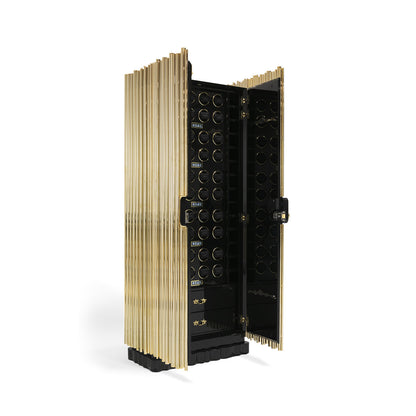 Luxury Gold Watch Winder Safe Cabinet with Auto Rotation