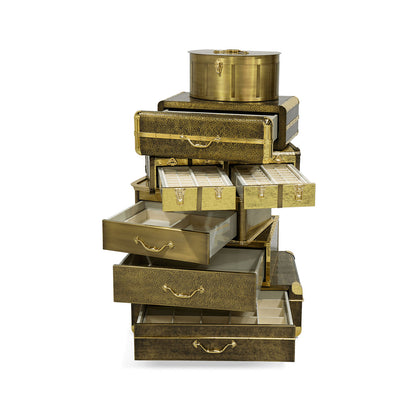 Luxury Stacked Drawer Jewelry Safe Cabinet with Bespoke Storage